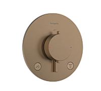 hansgrohe Ecostat Comfort S Mitigeur douche thermostatique 33715140 encastré, 2 sorties, 24 l/min, brushed bronze
