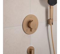Hansgrohe Thermostat encastré Ecostat Comfort S 2 consommateurs, sécurité intégrée, bronze brossé