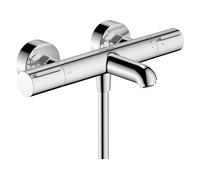 hansgrohe Ecostat élément thermostatique pour baignoire, saillie 177mm, apparent, 2 consommateurs, 13347000, Couleur: chrome