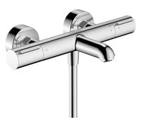 hansgrohe Ecostat élément thermostatique pour baignoire, saillie 177mm, apparent, 2 consommateurs, 13347140, Couleur: Bronze brossé