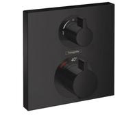 hansgrohe Ecostat - Façade pour mitigeur thermostatique Ecostat Square avec 2 sorties noir mat