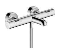 hansgrohe Ecostat Fine thermostat de baignoire, saillie 177mm, apparent, 2 consommateurs, 13325000, Couleur: chrome