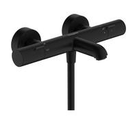 hansgrohe Ecostat Fine thermostat de baignoire, saillie 177mm, apparent, 2 consommateurs, 13325670, Couleur: noir mat