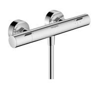 Hansgrohe Ecostat Fine thermostat de douche, apparent, avec limiteur de tempÃ©rature, 1 consommateur, chrome, 13323000 - 13323000