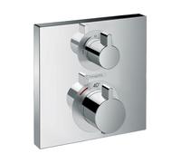 Hansgrohe Ecostat Square thermostat de douche 15714000 chromé , thermostat encastré, pour 2 Verbraucher