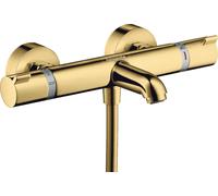 hansgrohe Ecostat hansgrohe Comfort Select Ecostat 13114990 apparent, 2x sorties, saillie 178 mm, optique or poli