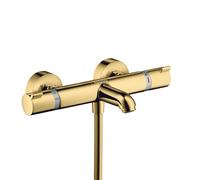 hansgrohe Ecostat - Façade pour mitigeur thermostatique bain Confort pour 2 sorties or optique poli