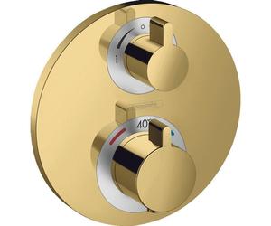 Hansgrohe Ecostat s Ensemble de finition thermostatique pour 2 fonctions polish gold optic 15758990
