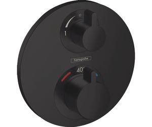 Hansgrohe Ecostat s plan de couverture thermostatique robinet d'arrêt/inverseur noir mat 15758670