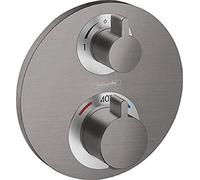 hansgrohe jeu de garniture Ecostat S 15758340 thermostat 2 Verbraucher , pour 2 Verbraucher , chrome noir brossé
