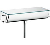 hansgrohe Ecostat Select thermostat de douche, apparent, 1 consommateur, rénovation, 13111000, Couleur: chrome / verre miroir