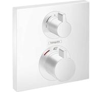 Hansgrohe Ecostat Square corps encastré pour thermostat avec robinet d'arrêt et inverseur mat blanc 15714700