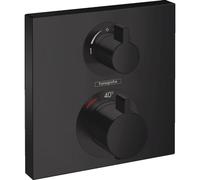 Hansgrohe Ecostat Square Corps encastré pour thermostat avec robinet d'arrêt et inverseur mat noir 15714670