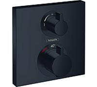 hansgrohe Ecostat Square garniture set 15714670 thermostat, 2 consommateurs, encastré, noir mat
