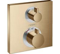 Hansgrohe Ecostat Square partie de finition pour mitigeur encastré avec robinet d'arrêt et inverseur en bronze brossé 15714140