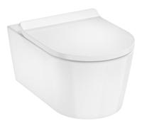 Hansgrohe EluPura S Ensemble WC suspendu - montage murale - sans rebord de chasse - abattant à fermeture douce - smartclean - blanc 62025450
