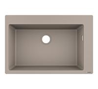 Hansgrohe Évier encastré S51 S510-F660 77x51 cm, 1 bac, trou robinetterie prédéfini, gris béton
