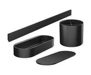 HANSGROHE Ensemble d'accessoires WallStoris pour la salle de bains - Noir mat
