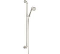 hansgrohe Ensemble de douche AXOR 0,90 m, avec douchette 85 1 jet, 26023800, Couleur: Acier inoxydable Optic