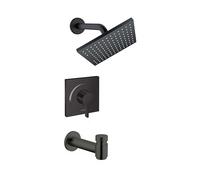hansgrohe Ensemble de douche carré vernis noir mat 04962670