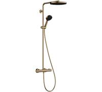 Hansgrohe Set de douche Pulsify S Puro 24237140, Thermostat, 2 consommateurs, 8 l/min, Bronze brossé