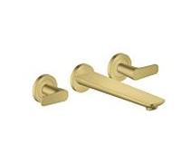 hansgrohe ensemble fini 3 trous de mitigeur de baignoire mural UP 49483950 sans structure, laiton brossé, encastré, montage mural