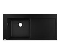Hansgrohe S5110-F450 Évier à encastrer 450 l : 104,5 P : 51 cm, avec égouttoir à droite noir graphite 43330170