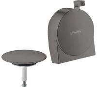 hansgrohe Exafill S set complet bec de baignoire, drain et trop-plein, 58117340, Couleur: Chrome noir brossé