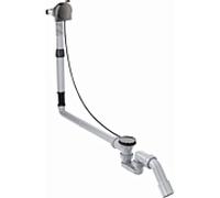 hansgrohe Exafill set complet 58317330 bec de bain, garniture de vidage et trop-plein, chrome noir poli