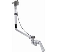 hansgrohe Exafill set complet 58317340 bec de bain, garniture de vidage et trop-plein, chrome noir brossé