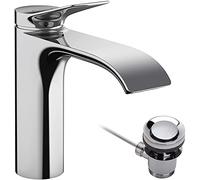 hansgrohe Vivenis mitigeur lavabo 75020000 avec tirants garniture de vidange , chromé