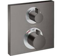 hansgrohe Ecostat Square kit de montage final 15714340 thermostat, 2 Verbraucher , encastré, chrome noir brossé