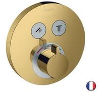 Douche Ã mainTableau de douche ShowerSelect S thermostat, encastrÃ©, 2 consommateurs, chromÃ©, Coloris: Optique en or poli - 15743990