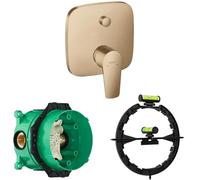 HANSGROHE Façade Talis E mitigeur bain douche encastré Bronze brossé avec corps encastré et outil