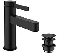 Hansgrohe Mitigeur monocommande Finoris 100 – vidage Push-Open, saillie 126 mm – Noir mat