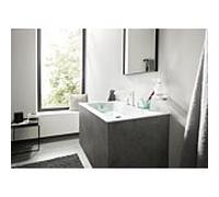 hansgrohe Finoris 110 3 trous mitigeur lavabo 76033700 avec push-open garniture de vidange , blanc mat
