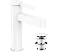 Hansgrohe Mitigeur monocommandé pour lavabo Finoris 110 – CoolStart, vidage Push‑Open, blanc mat