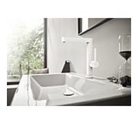 Hansgrohe Mitigeur lavabo Finoris 230 - bec pivotant, vidage Push-Open, blanc mat 76060700