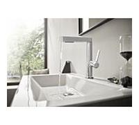 hansgrohe Finoris mitigeur lavabo 76063000 avec douchette extractible 2jet et push-open garniture de vidange , chromé