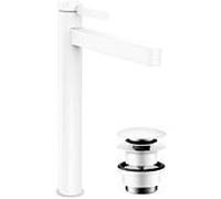 Hansgrohe Mitigeur monocommandé Finoris 260 pour lavabo 76070700, vidage Push-Open, blanc mat