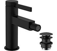Hansgrohe Mitigeur monocommande Finoris pour bidet – vidage Push-Open, saillie 129 mm – Noir mat