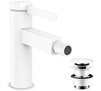 Hansgrohe Mitigeur monocommande pour bidet Finoris - vidage Push-Open, saillie 129 mm, blanc mat