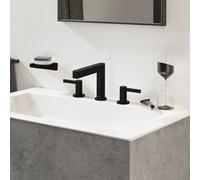 hansgrohe Finoris 110 3 trous mitigeur lavabo 76033670 avec push-open garniture de vidange , noir mat