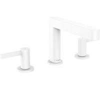 hansgrohe Finoris 110 3 trous mitigeur lavabo 76033700 avec push-open garniture de vidange , blanc mat