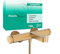 hansgrohe Finoris - Mitigeur baignoire apparent, Robinet baignoire 2 sorties, Mitigeur monocommande, Bronze brossé, 76420140