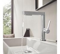 Hansgrohe Mitigeur lavabo Finoris 76063000, douchette extractible 2 jets, garniture push-open, chromé