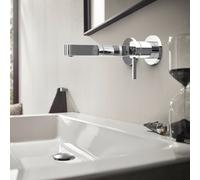 hansgrohe Finoris 76051000 caché mitigeur lavabo , pour montage mural, avec sortie 16,5 cm, chromé