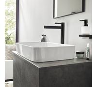 hansgrohe Finoris Mitigeur monocommandÃ© pour lavabo 260 avec vidage Push-Open, saillie 208 mm, 76070, Coloris: Noir Mat - 76070670