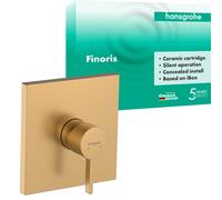 hansgrohe Finoris Mitigeur monocommandé encastré pour douche, 76615140, Couleur: Bronze brossé