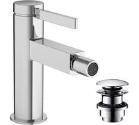 hansgrohe Finoris Mitigeur monocommandé pour bidet avec vidage Push-Open, saillie 129 mm, 76200000, Couleur: chrome